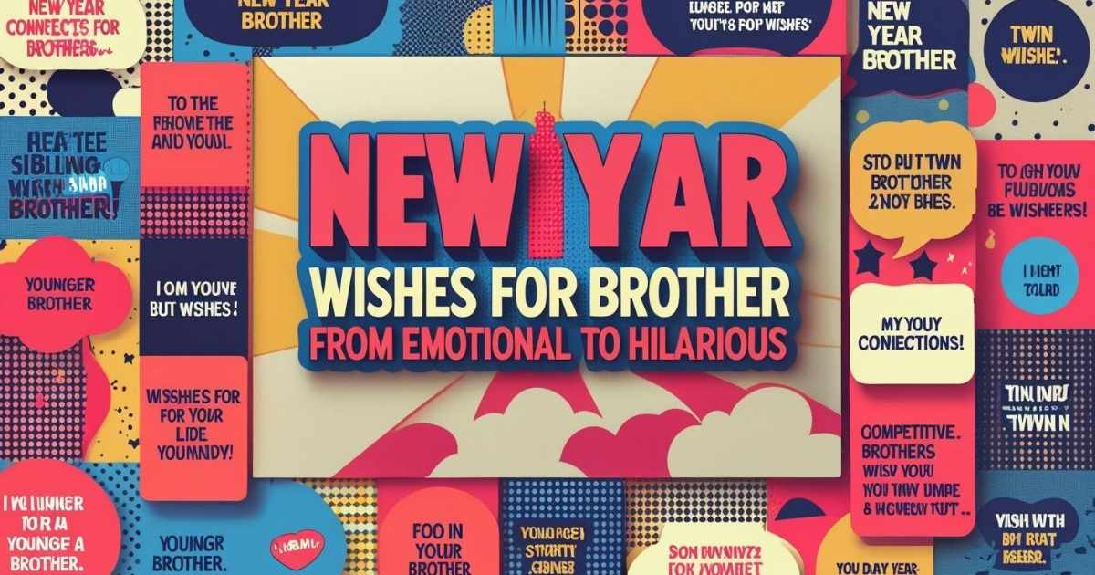 200+ New Year Wishes for Brother – From Emotional to Hilarious