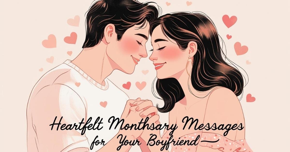 190+Heartfelt Monthsary Messages for Your Boyfriend