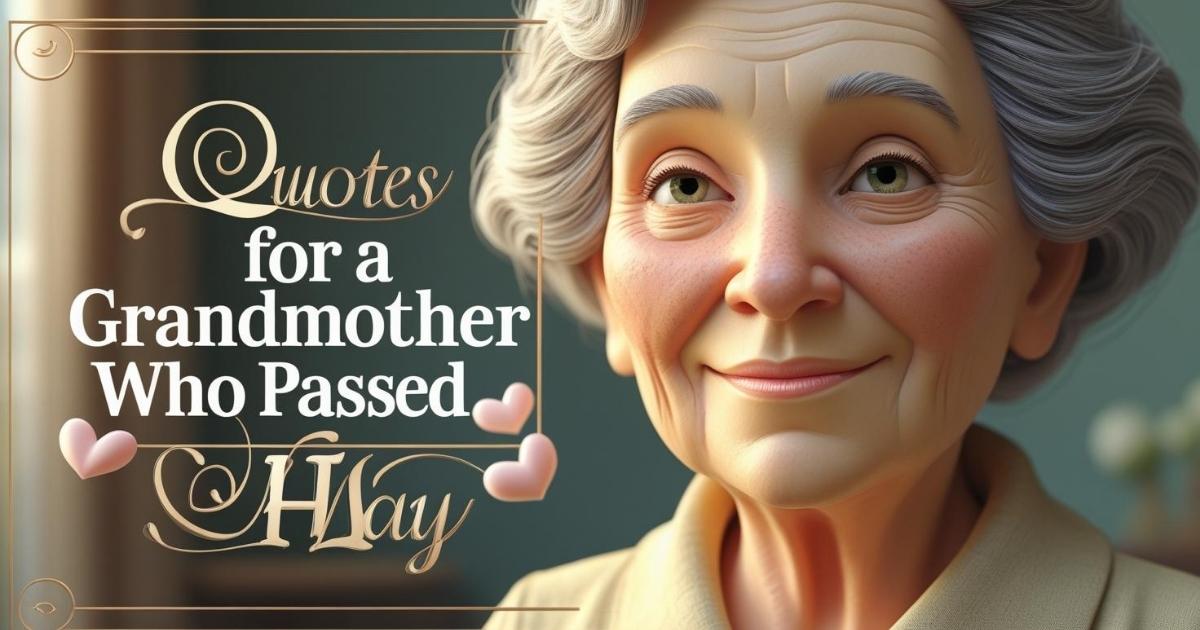 Quotes for a Grandmother Who Passed Away (To Honor Her Memory)