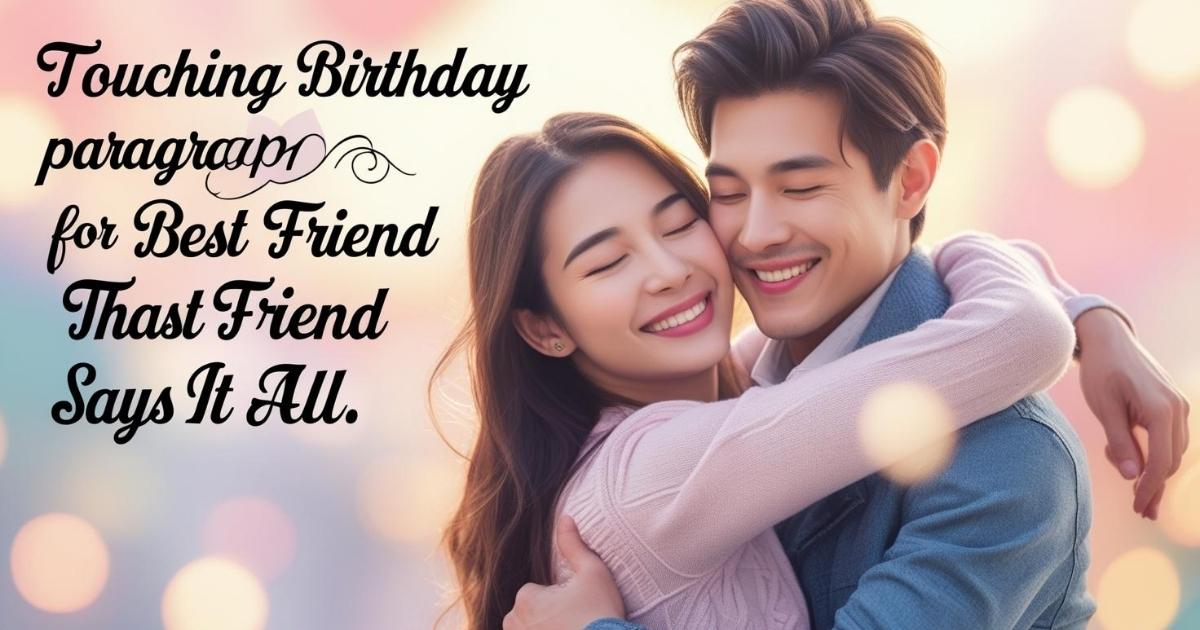 Touching Birthday Paragraph for Best Friend That Says It All