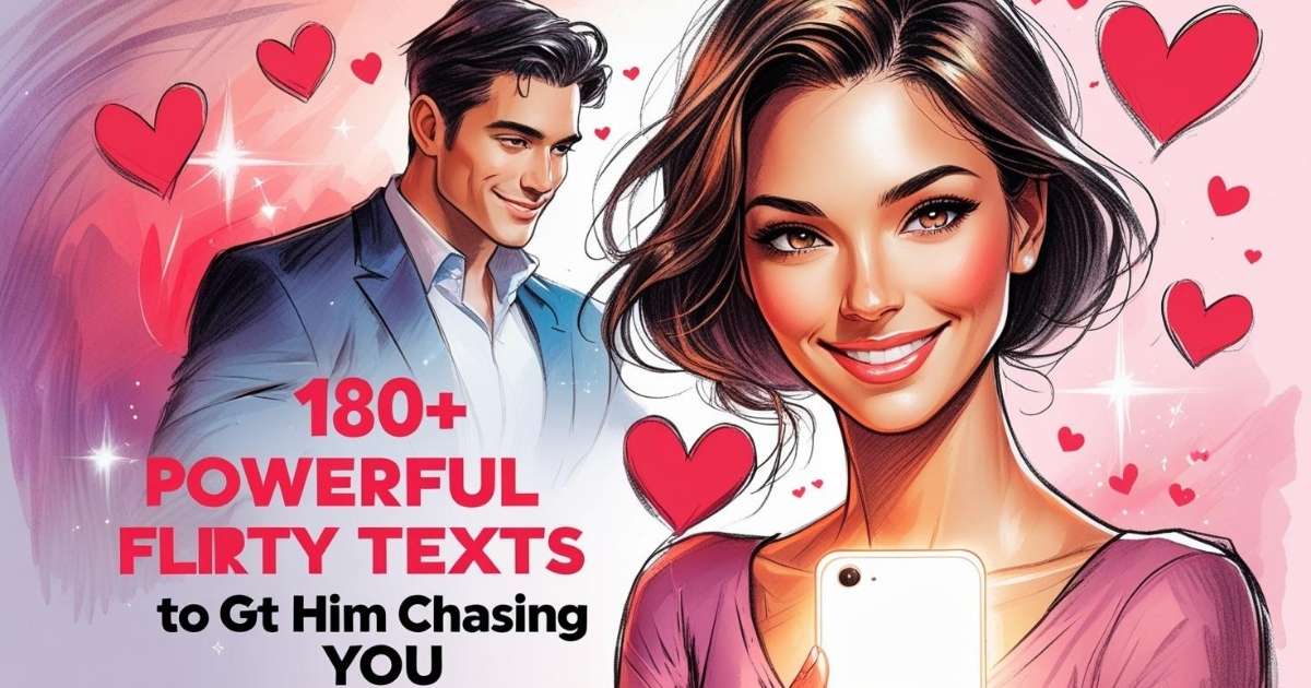 180+ Powerful Flirty Texts Designed to Get him Chasing You