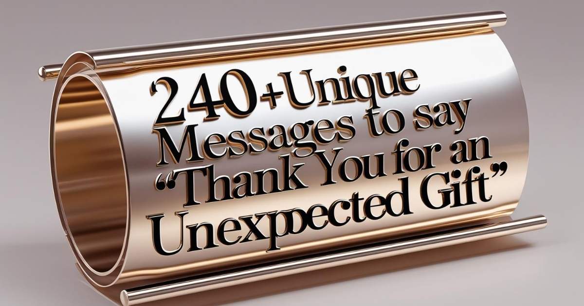 240+ Unique Messages to Say “Thank You for an Unexpected Gift”