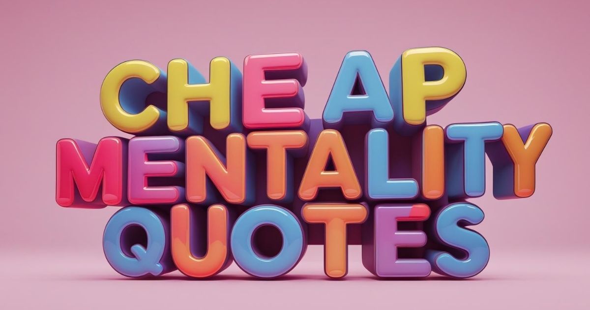Cheap Mentality Quotes