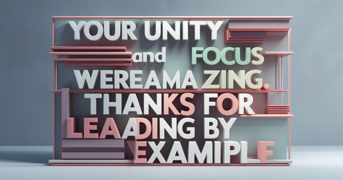 Group "Thank You" Examples