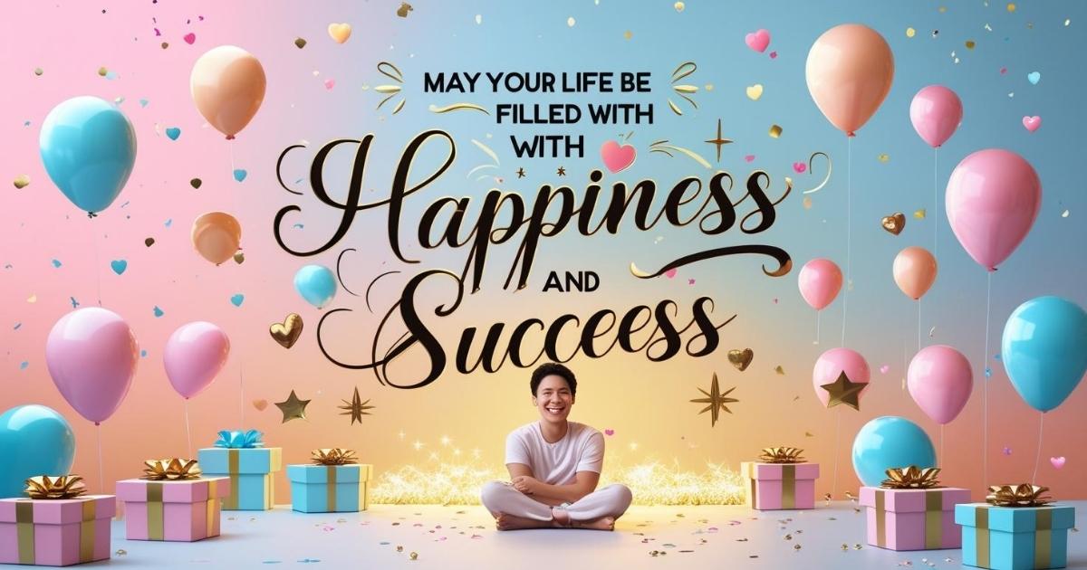 “May Your Life Be Filled with Happiness and Success” Birthday Wishes to Make Their Day Special