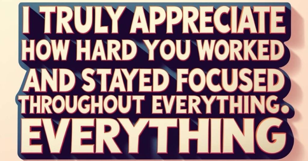 Personal "Thank You" Examples