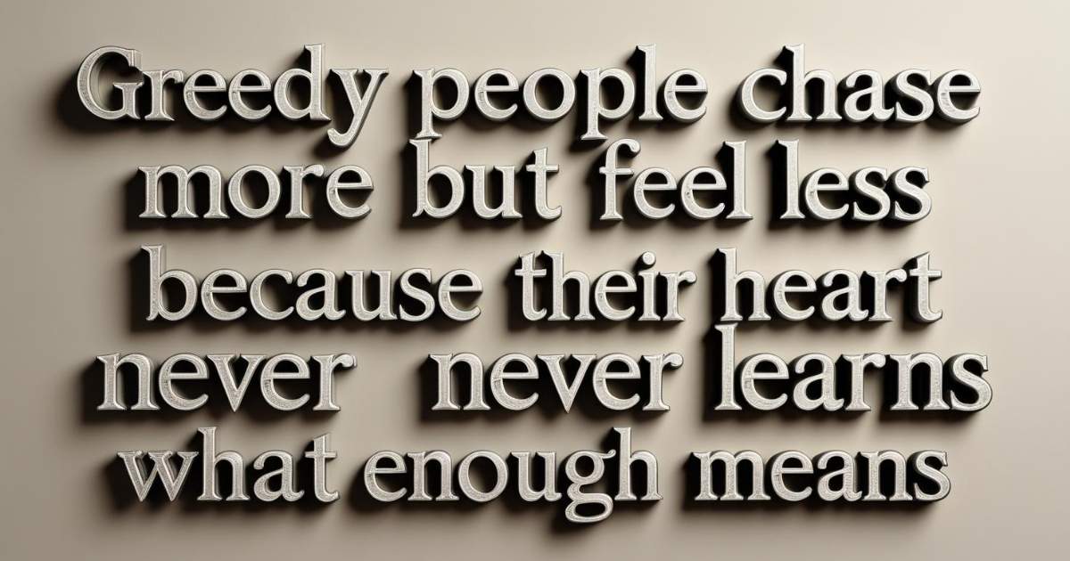 Quotes to Deal with Greedy or Selfish People