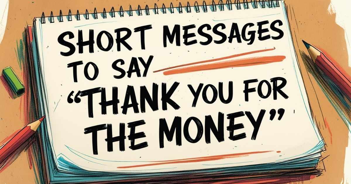 Short Messages to Say “Thank You for the Money”