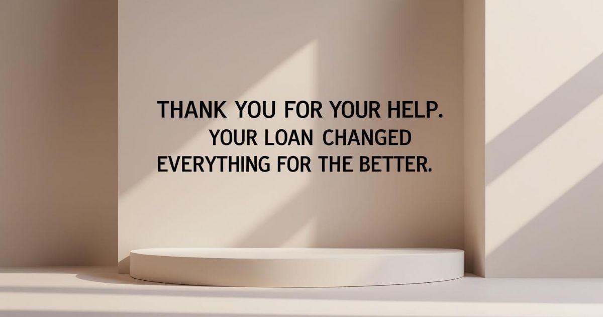 Thank You Messages for Personal Loan Support