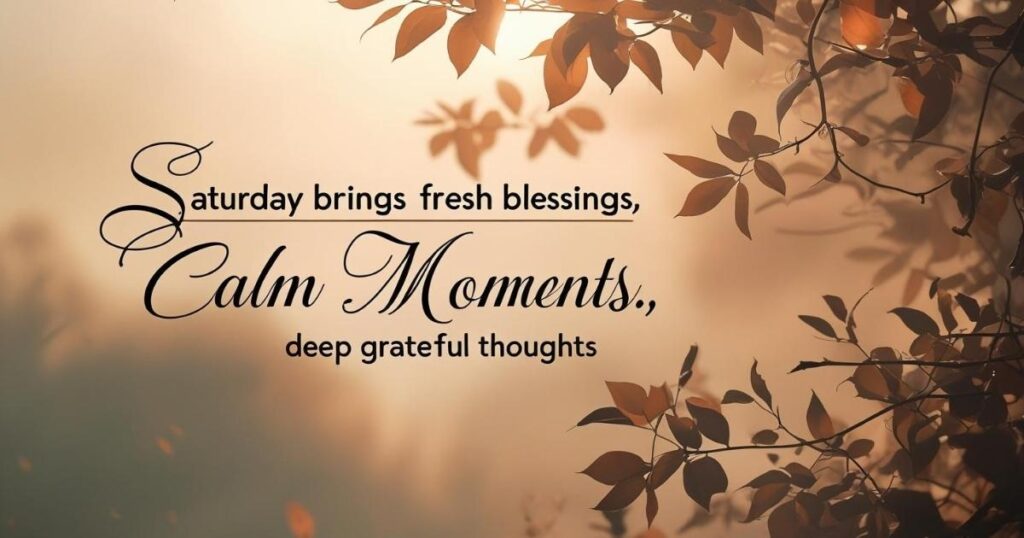 Thankful and Blessed Saturday Messages