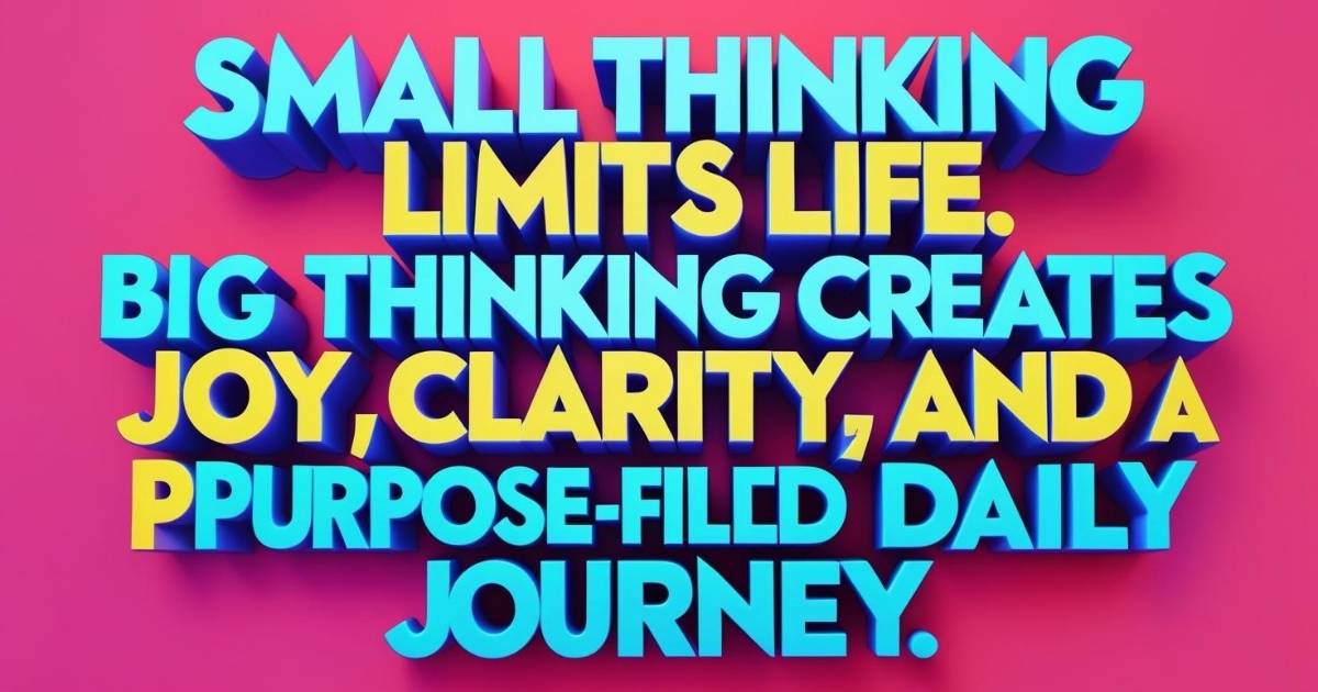 Think Bigger, Live Better