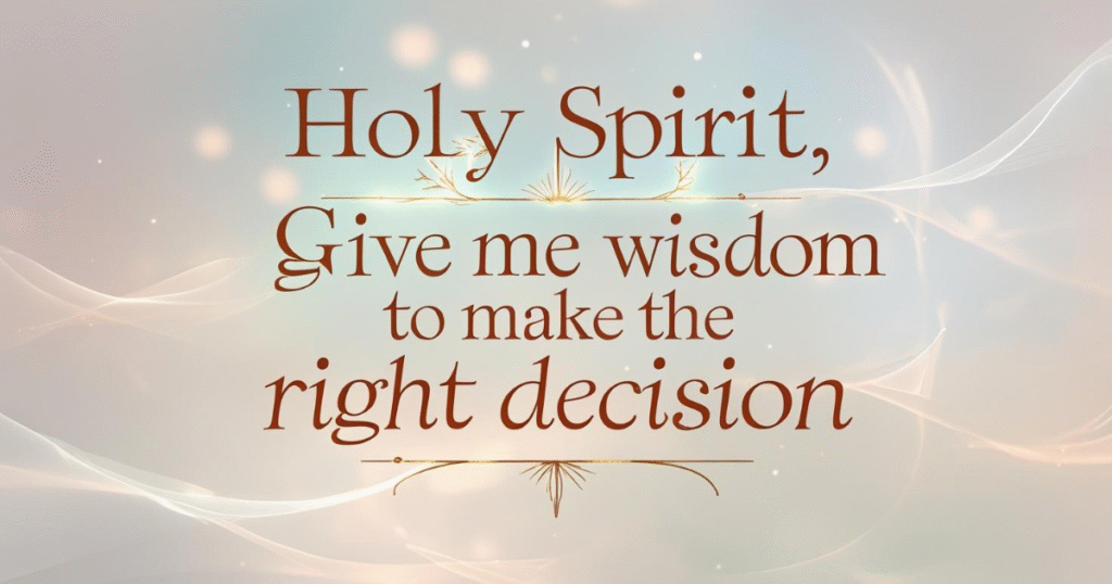 Prayer To The Holy Spirit For Help