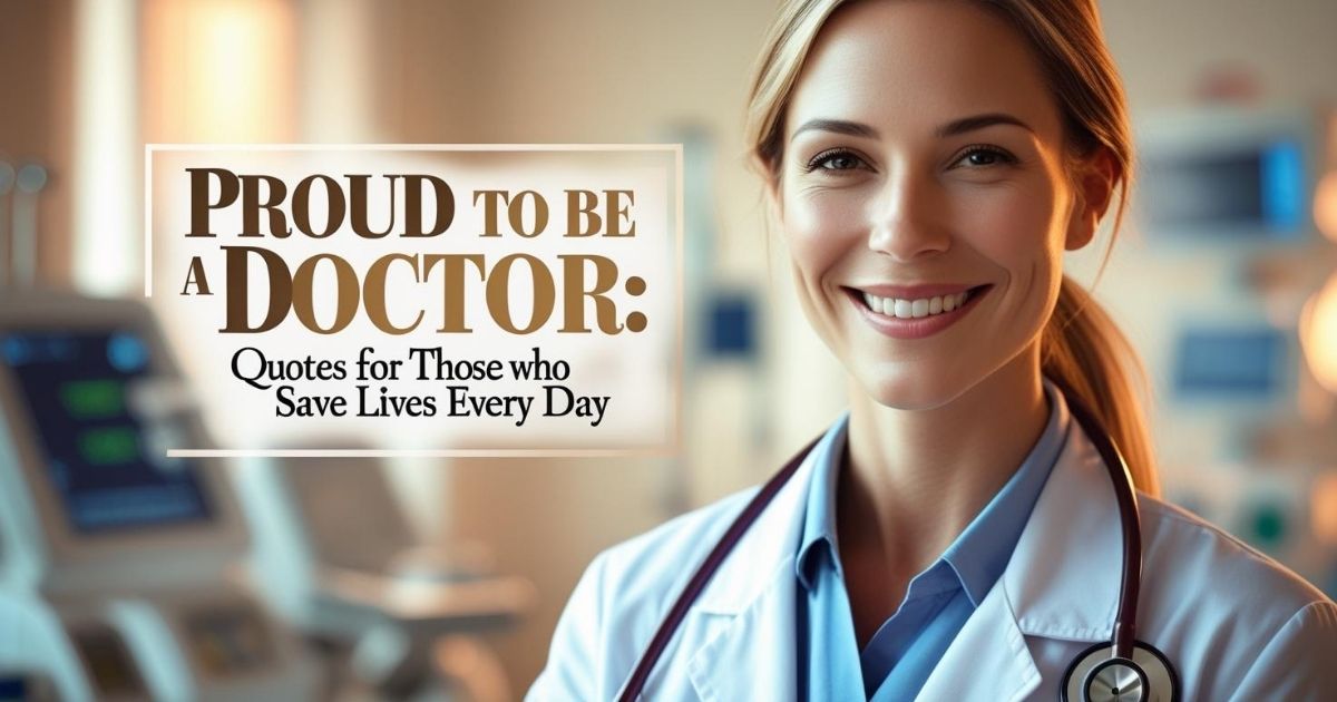 Proud To Be A Doctor Quotes for Those Who Save Lives Every Day