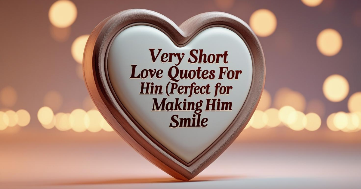 Very Short Love Quotes for Him (Perfect for Making Him Smile)