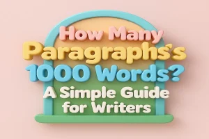 How Many Paragraphs Is 1000 Words
