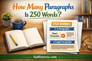 how many paragraphs is 250 words